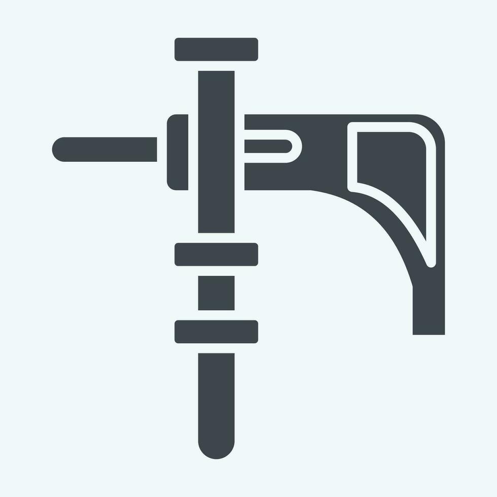 Icon Electric Drill. related to Construction symbol. glyph style. simple design editable. simple illustration vector