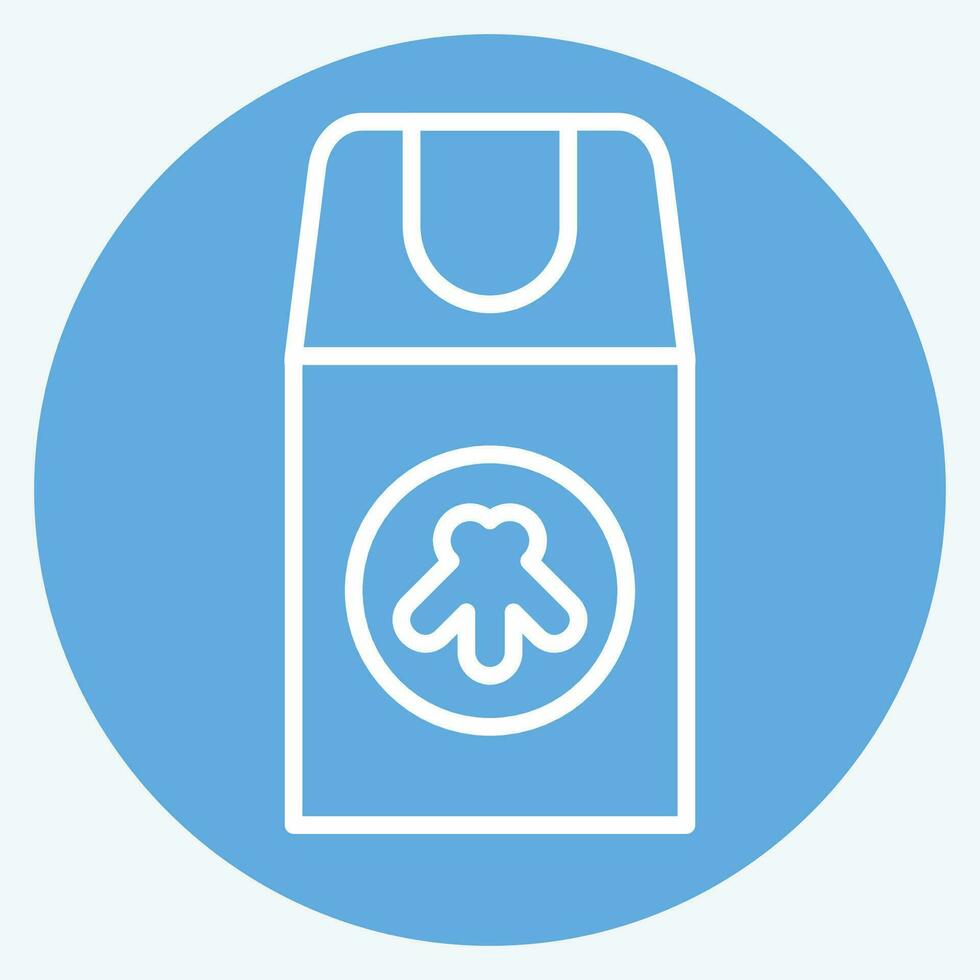 Icon Insect Repellant. related to Backpacker symbol. blue eyes style. simple design editable. simple illustration vector