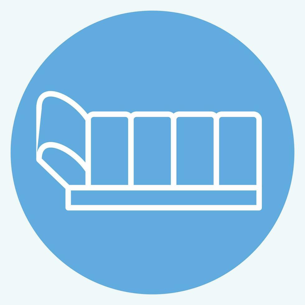 Icon Sleeping Bed. related to Backpacker symbol. blue eyes style. simple design editable. simple illustration vector