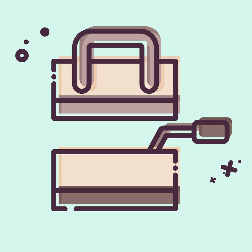 Icon Trowel. related to Construction symbol. MBE style. simple design editable. simple illustration vector