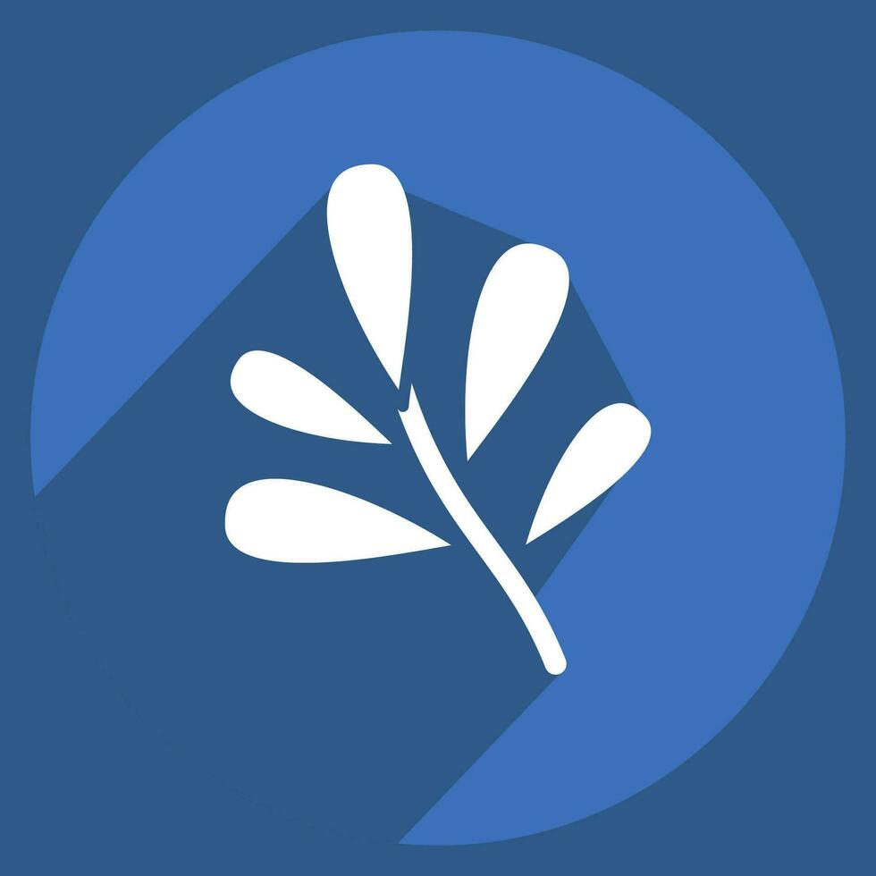 Icon Tarragon. related to Herbs and Spices symbol. long shadow style. simple design editable. simple illustration vector