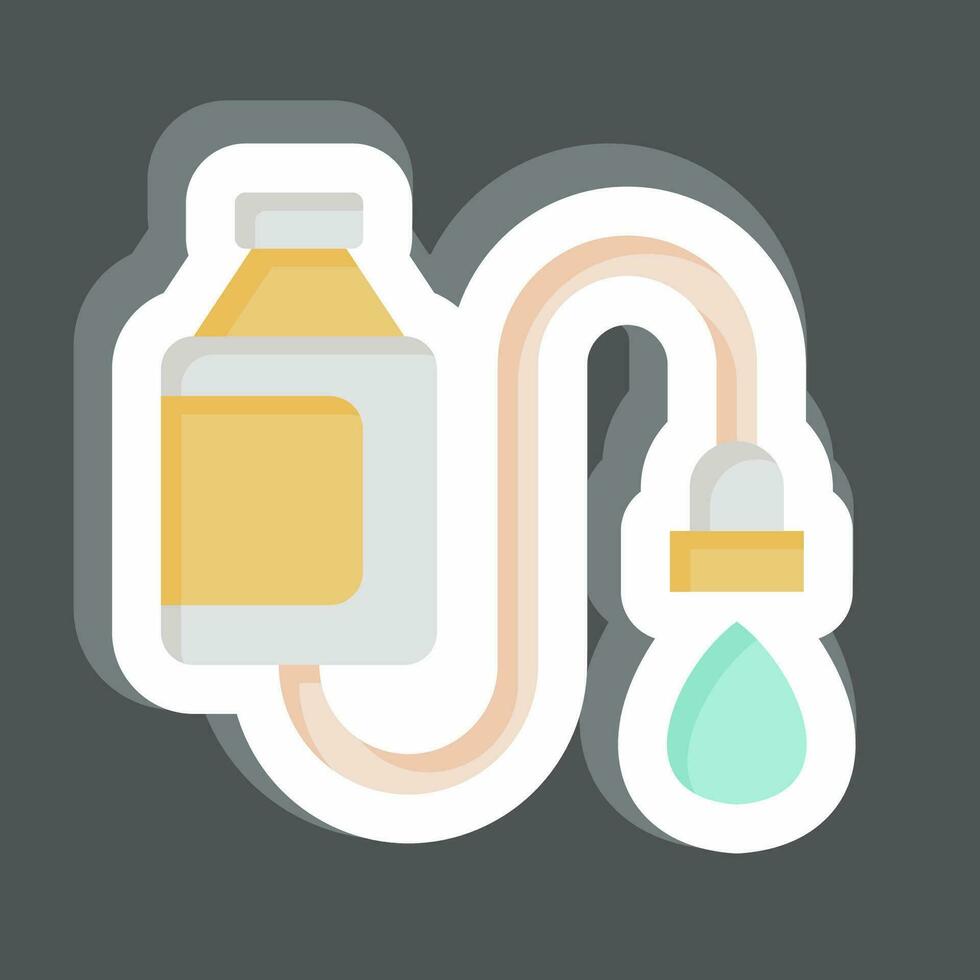 pegatina agua filtrar. relacionado a mochilero símbolo. sencillo diseño editable. sencillo ilustración vector