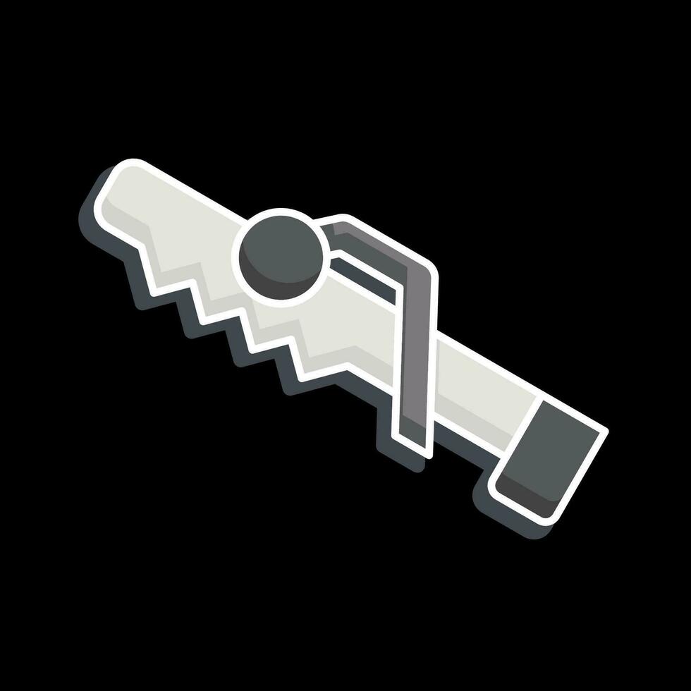 Icon Hand Saw. related to Construction symbol. glossy style. simple design editable. simple illustration vector
