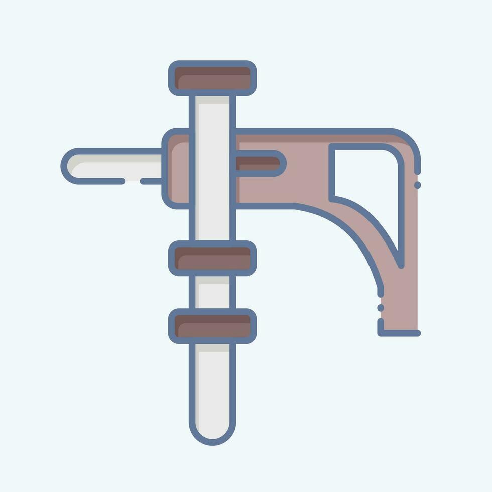 Icon Electric Drill. related to Construction symbol. doodle style. simple design editable. simple illustration vector