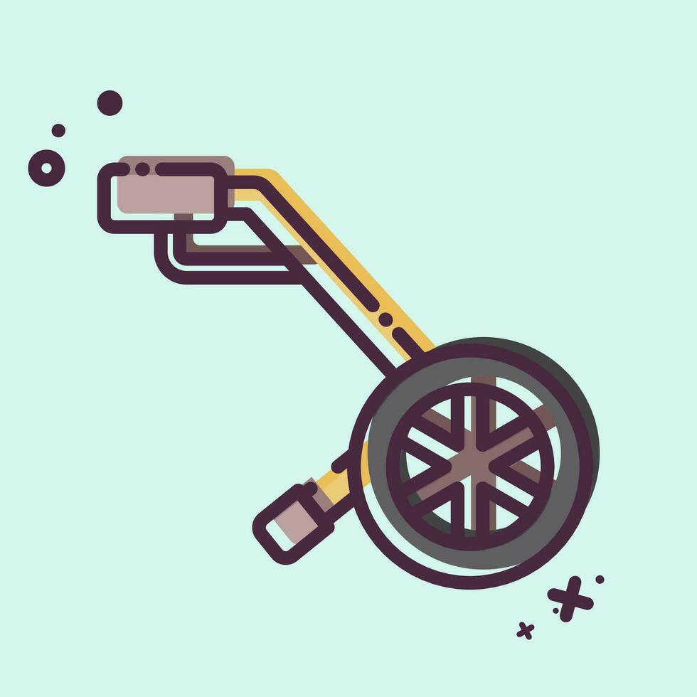 Icon Measuring Wheel. related to Construction symbol. MBE style. simple design editable. simple illustration vector