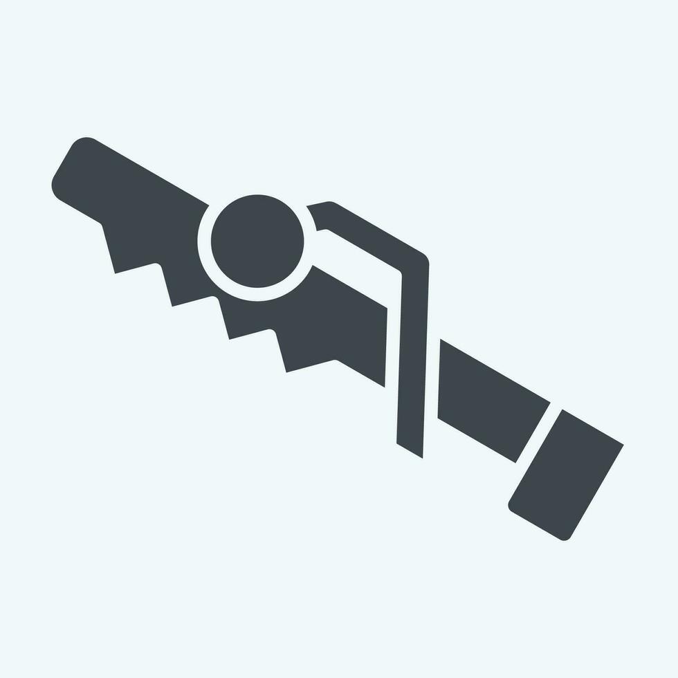 Icon Hand Saw. related to Construction symbol. glyph style. simple design editable. simple illustration vector