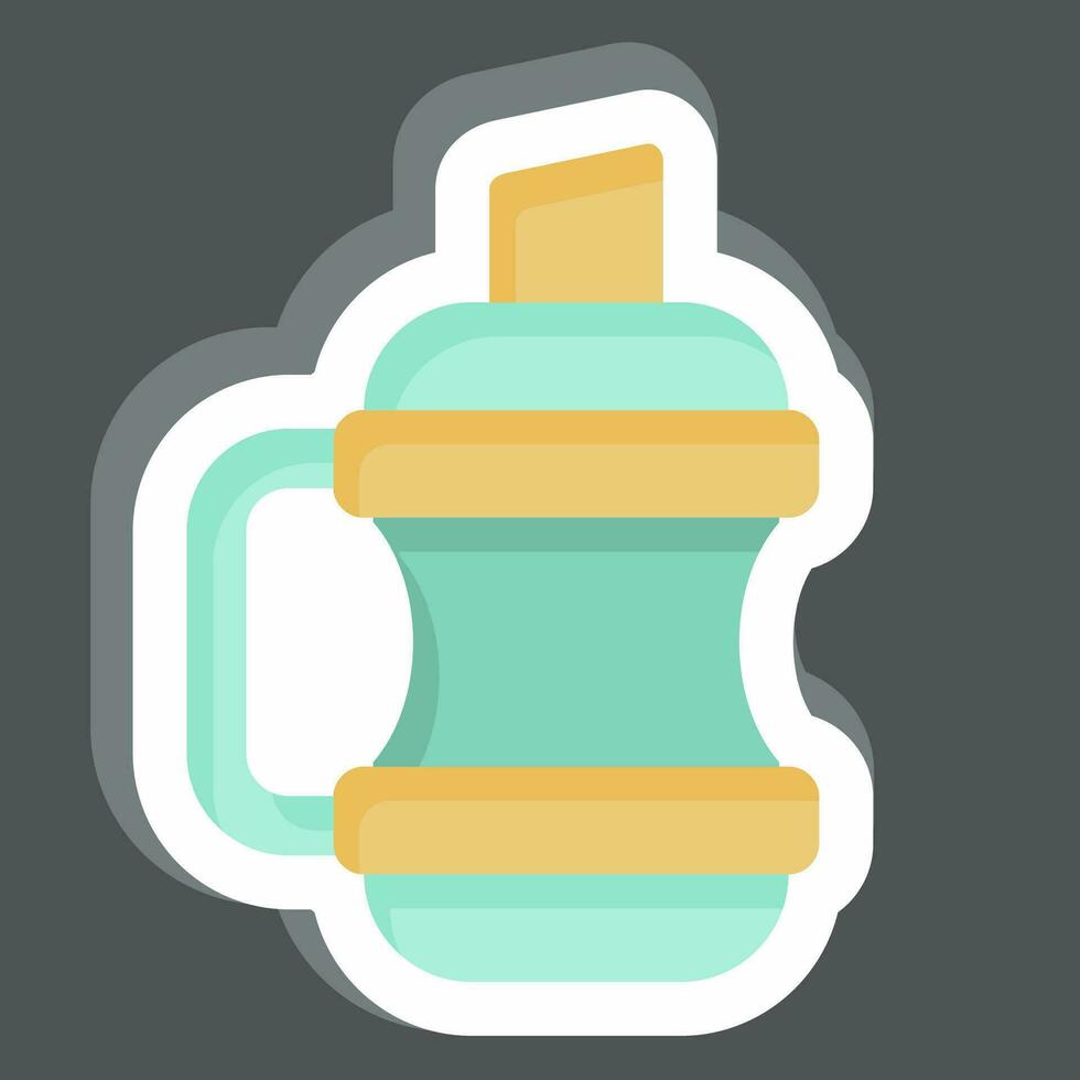 Sticker Water Bottles. related to Backpacker symbol. simple design editable. simple illustration vector