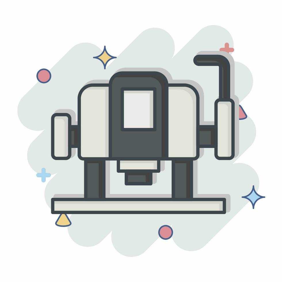 Icon Wood Router. related to Construction symbol. comic style. simple design editable. simple illustration vector