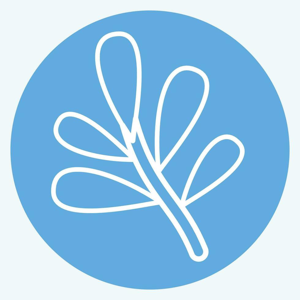 Icon Tarragon. related to Herbs and Spices symbol. blue eyes style. simple design editable. simple illustration vector