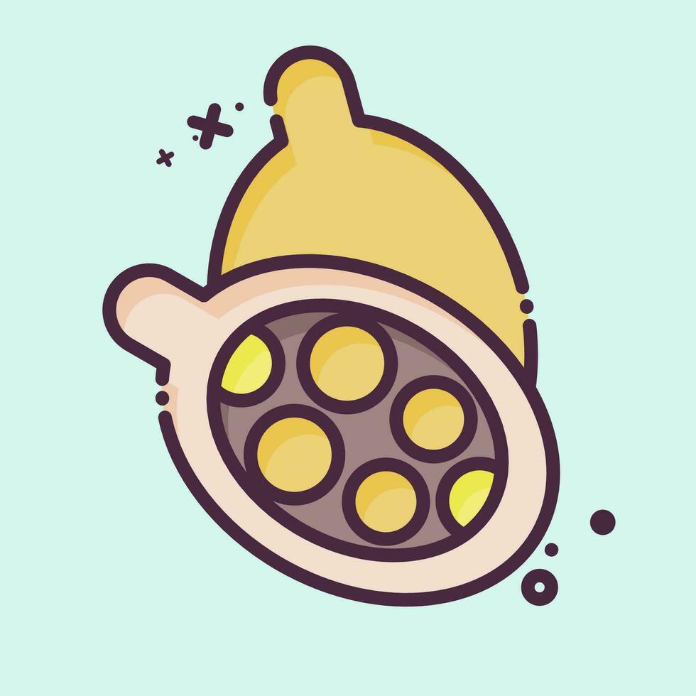 Icon Cardamom. related to Herbs and Spices symbol. MBE style. simple design editable. simple illustration vector