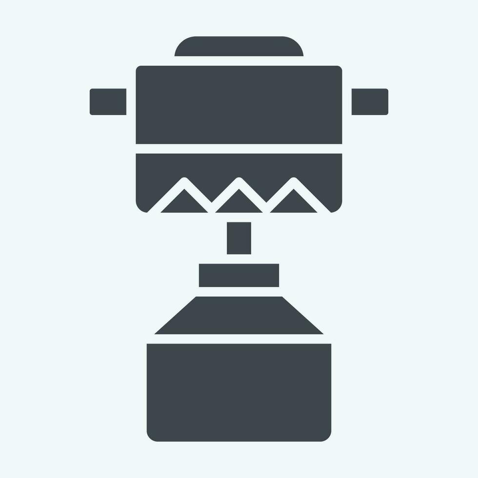 Icon Backpacking Stove. related to Backpacker symbol. glyph style. simple design editable. simple illustration vector