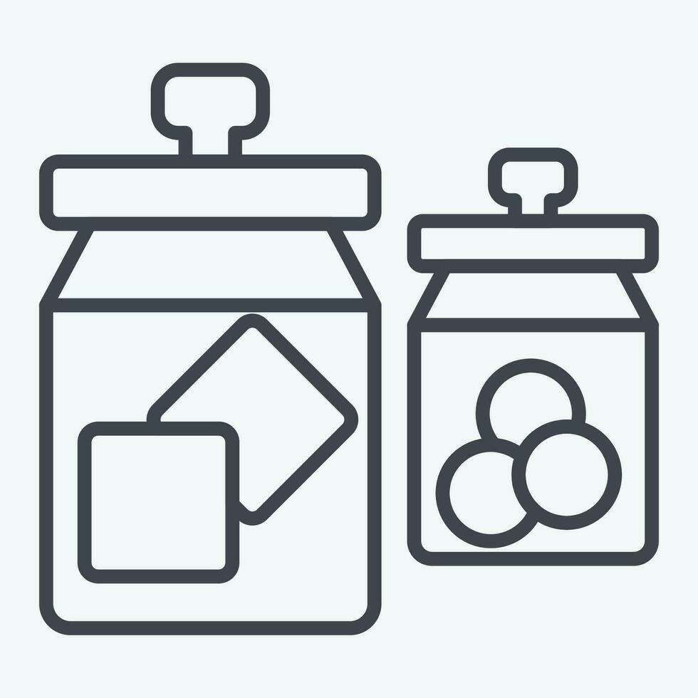 Icon Canister. related to Backpacker symbol. line style. simple design editable. simple illustration vector