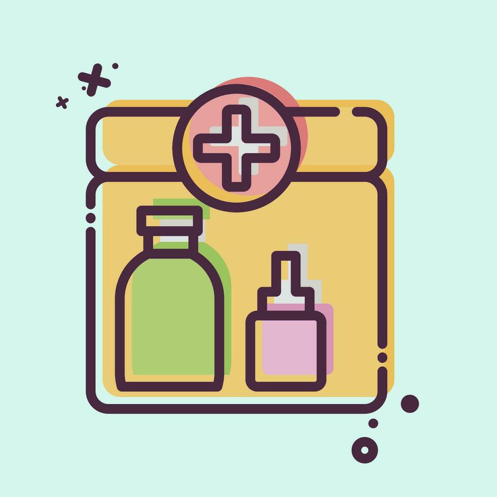 Icon First Aid Kit. related to Backpacker symbol. MBE style. simple design editable. simple illustration vector