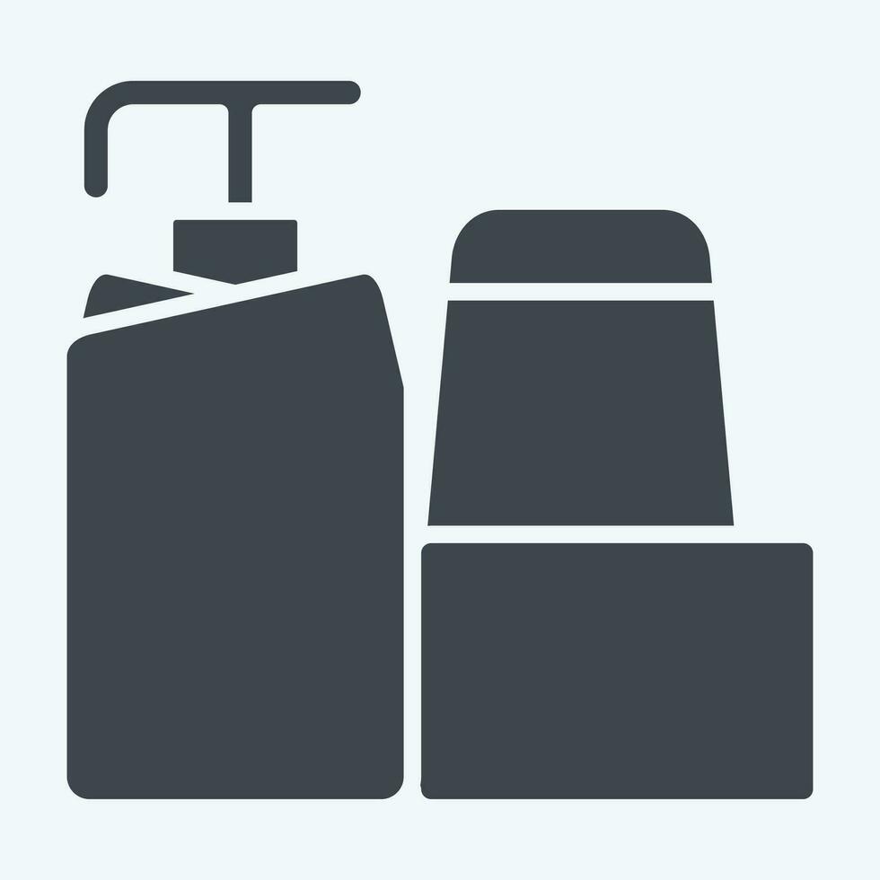 icono higiene elementos. relacionado a mochilero símbolo. glifo estilo. sencillo diseño editable. sencillo ilustración vector