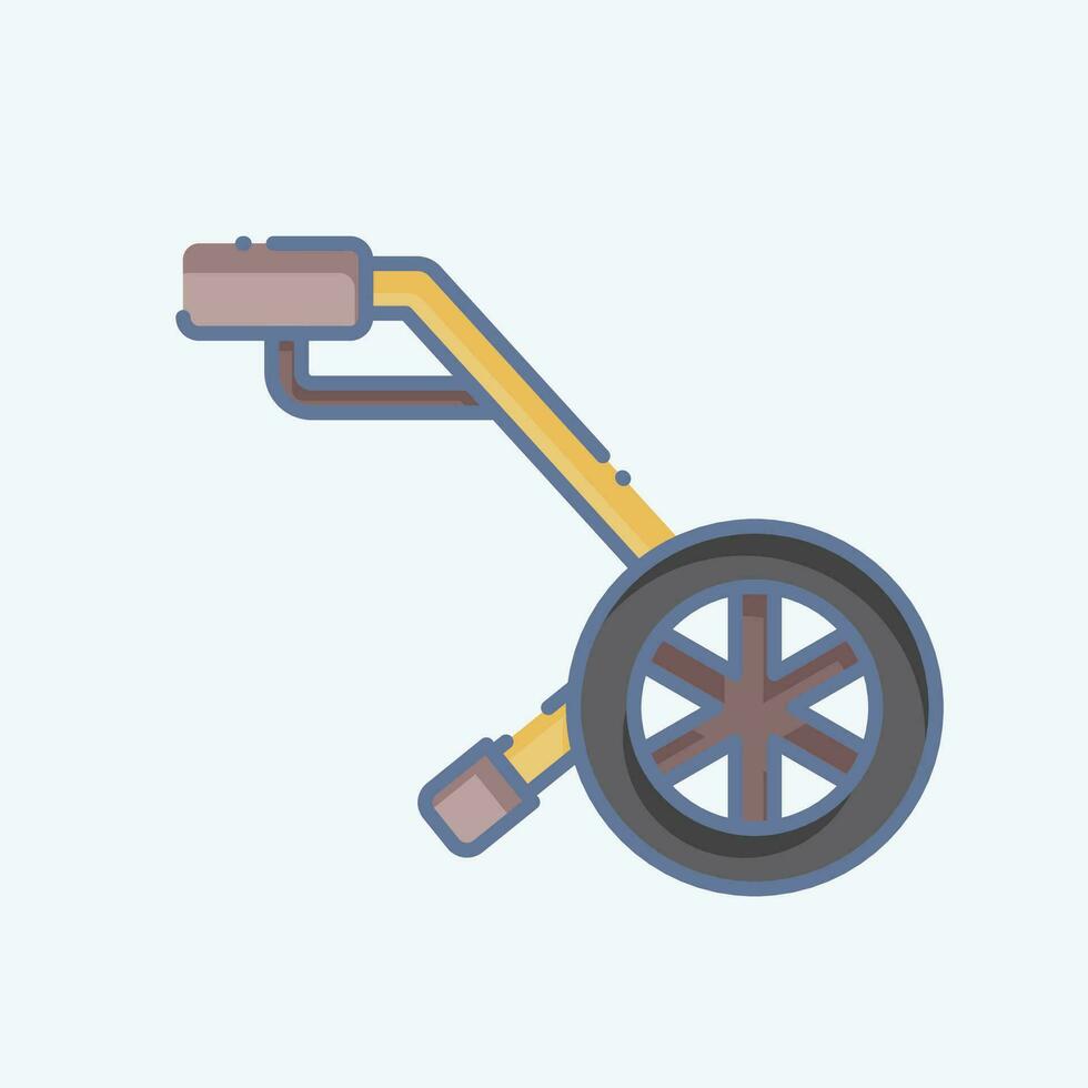 Icon Measuring Wheel. related to Construction symbol. doodle style. simple design editable. simple illustration vector