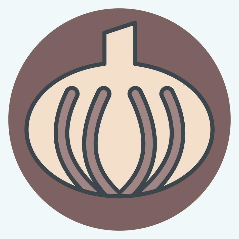 Icon Onion. related to Herbs and Spices symbol. color mate style. simple design editable. simple illustration vector