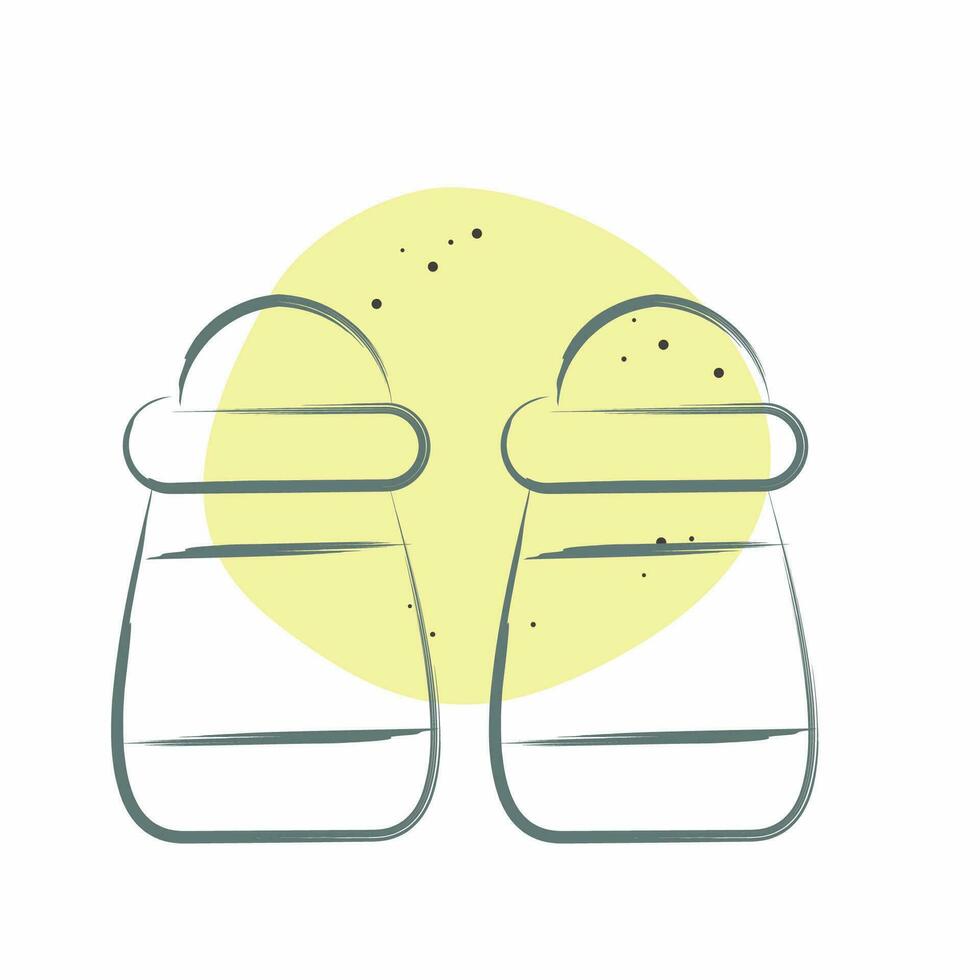 Icon Salt and Pepper. related to Herbs and Spices symbol. Color Spot Style. simple design editable. simple illustration vector