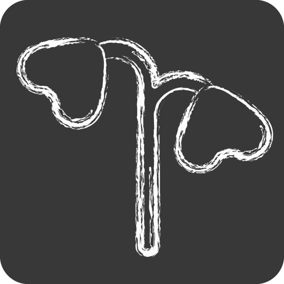 Icon Cress. related to Herbs and Spices symbol. chalk Style. simple design editable. simple illustration vector