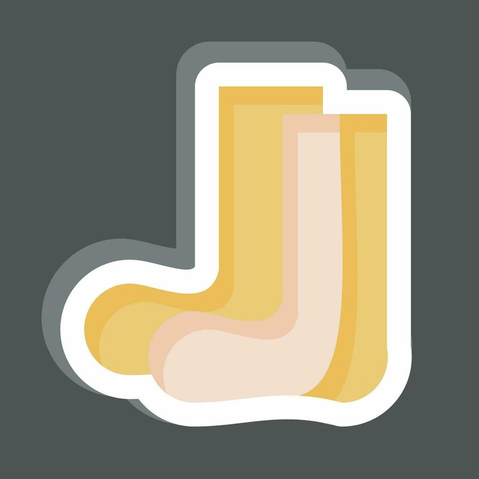 Sticker Hiking Socks. related to Backpacker symbol. simple design editable. simple illustration vector