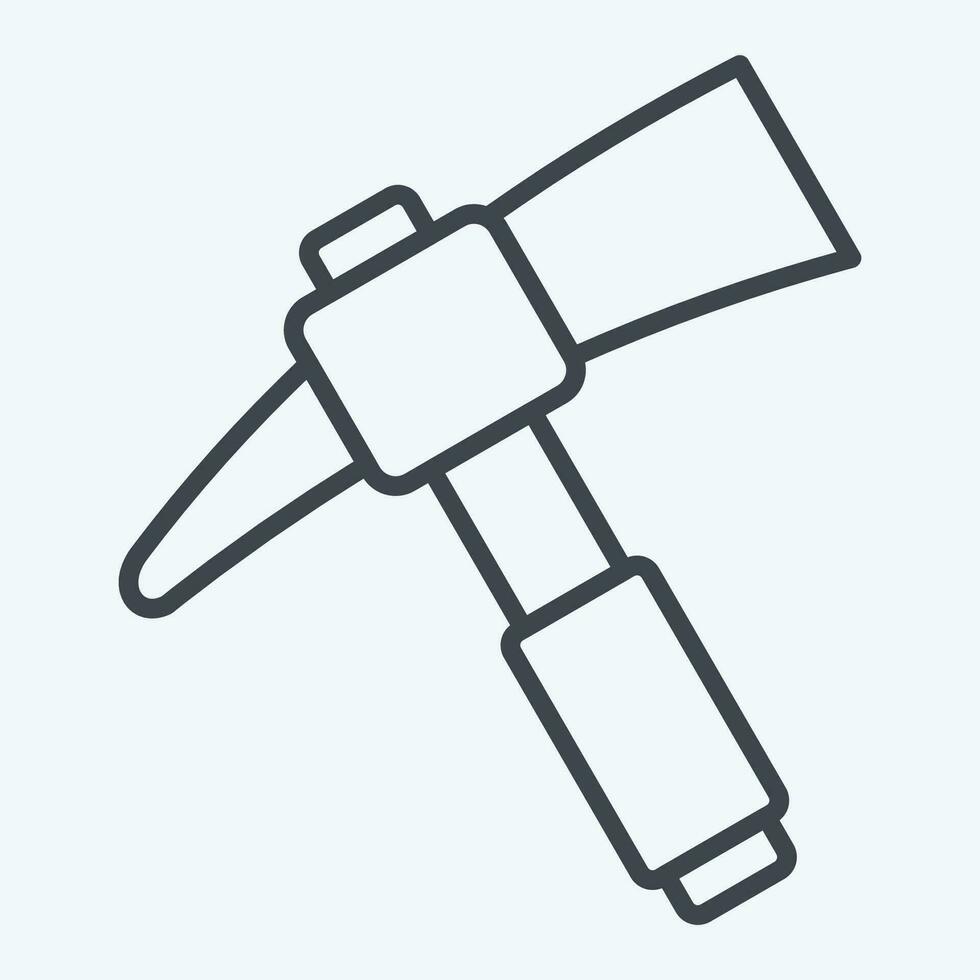 Icon Pick axe. related to Construction symbol. line style. simple design editable. simple illustration vector