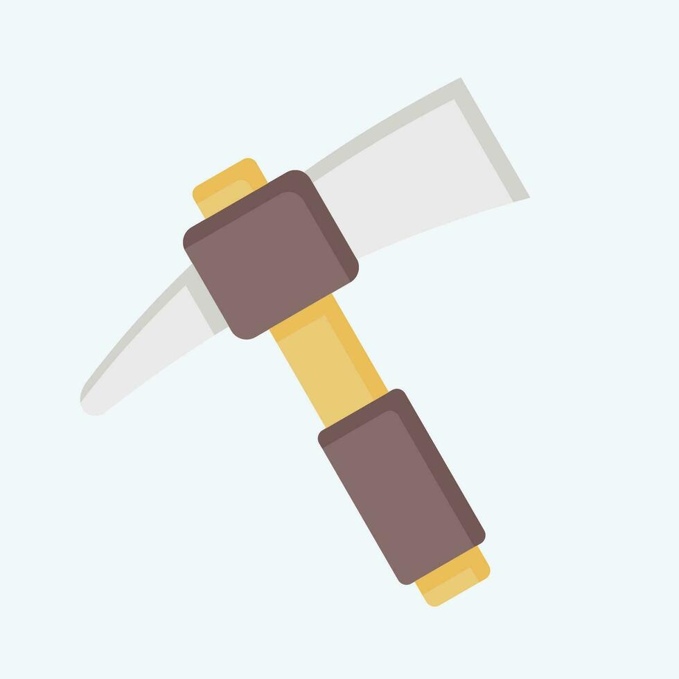 Icon Pick axe. related to Construction symbol. flat style. simple design editable. simple illustration vector