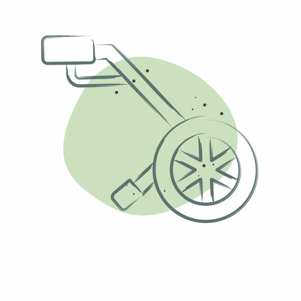 Icon Measuring Wheel. related to Construction symbol. Color Spot Style. simple design editable. simple illustration vector