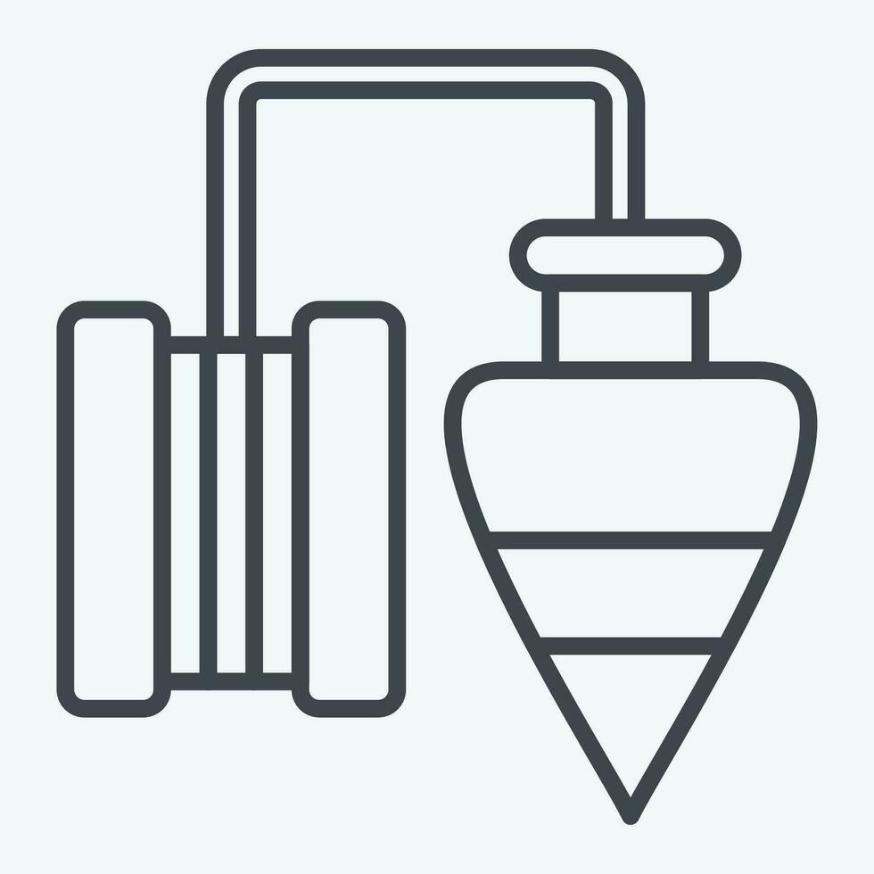 Icon Plumb Bob. related to Construction symbol. line style. simple design editable. simple illustration vector