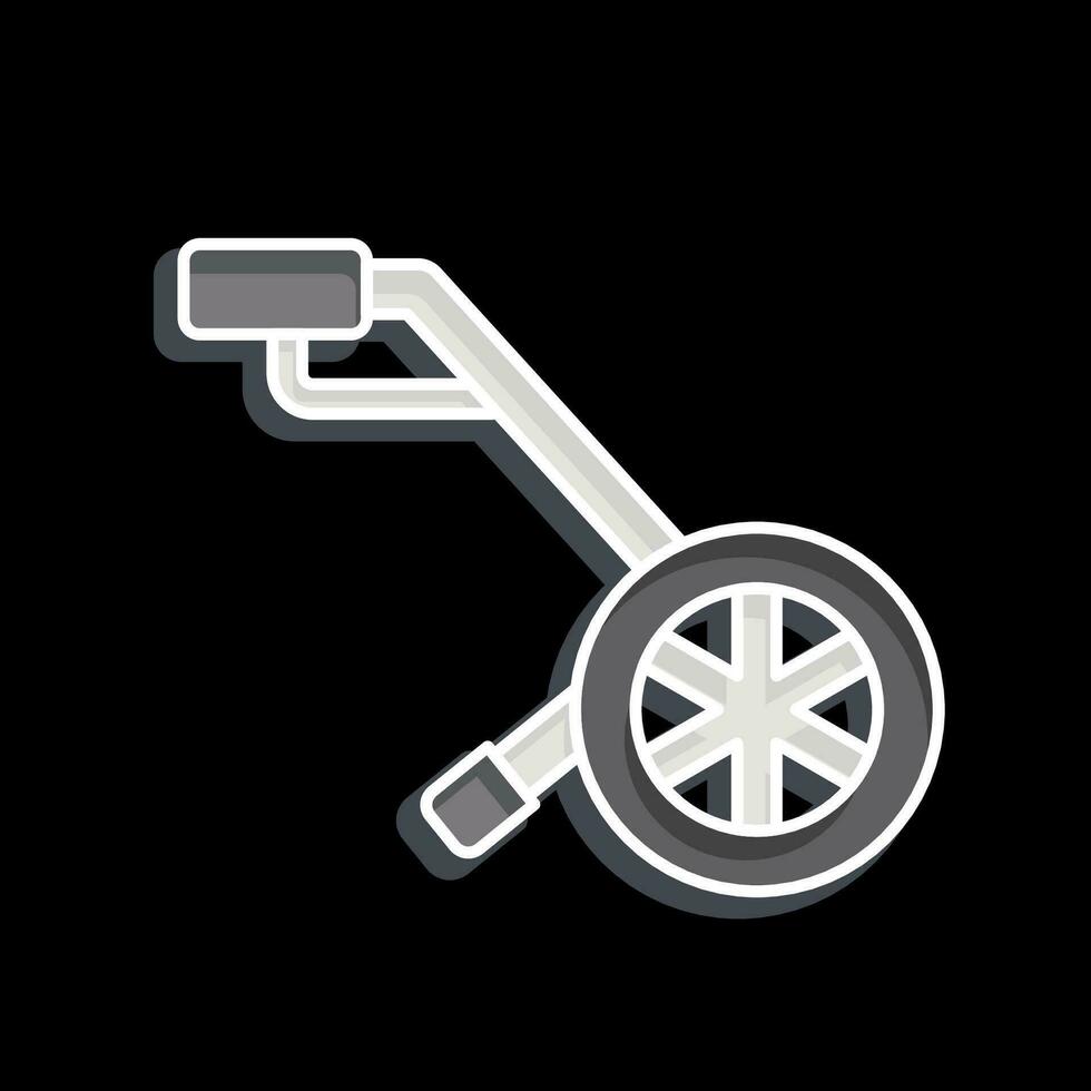Icon Measuring Wheel. related to Construction symbol. glossy style. simple design editable. simple illustration vector