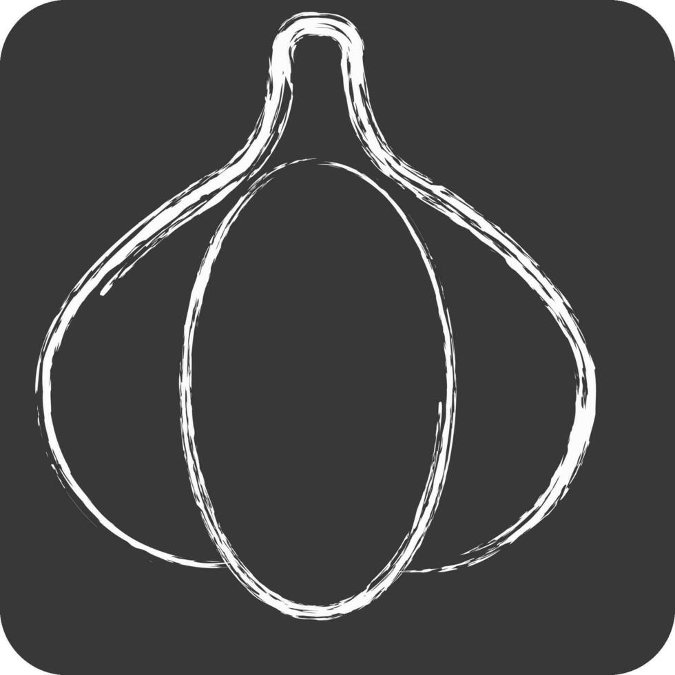 Icon Garlic. related to Herbs and Spices symbol. chalk Style. simple design editable. simple illustration vector