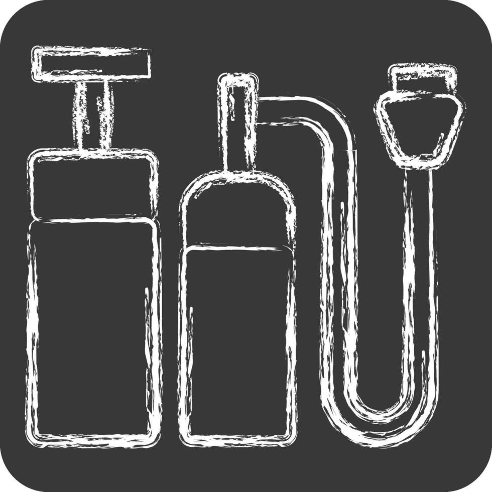 Icon Hand Pump. related to Backpacker symbol. chalk Style. simple design editable. simple illustration vector