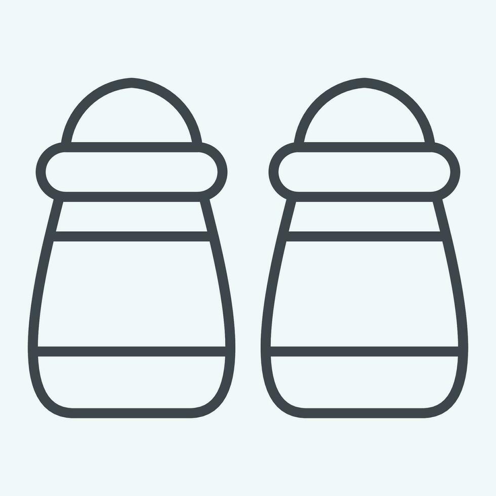 Icon Salt and Pepper. related to Herbs and Spices symbol. line style. simple design editable. simple illustration vector