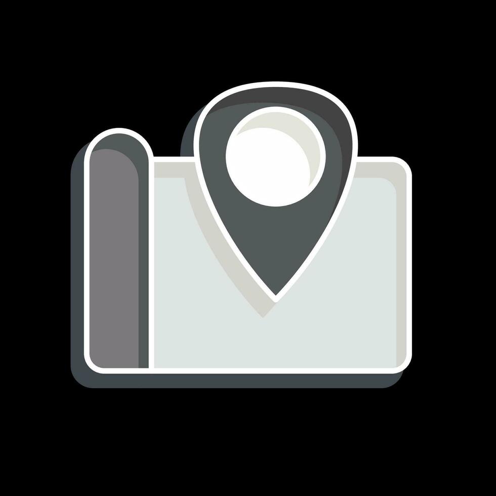 Icon Map. related to Backpacker symbol. glossy style. simple design editable. simple illustration vector