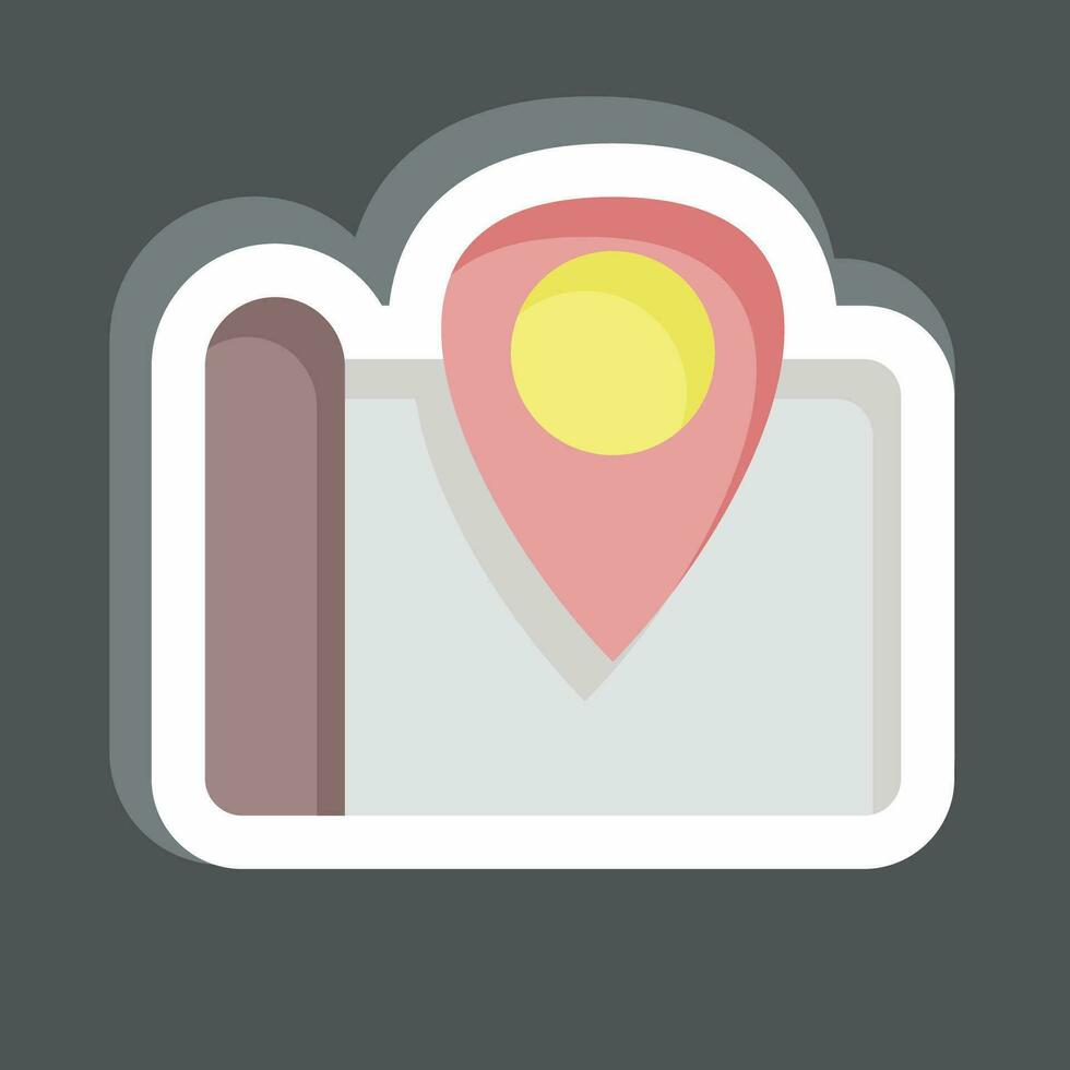 Sticker Map. related to Backpacker symbol. simple design editable. simple illustration vector