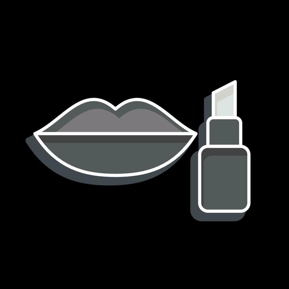 Icon Lip Balm. related to Backpacker symbol. glossy style. simple design editable. simple illustration vector