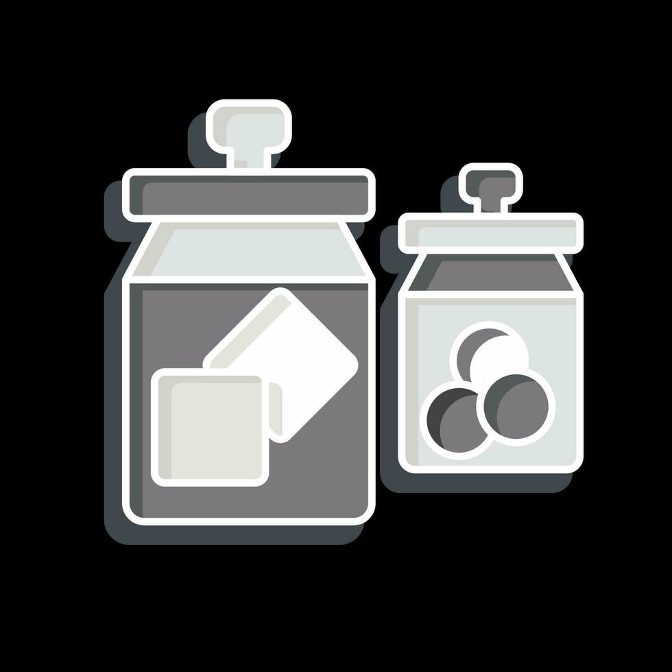 Icon Canister. related to Backpacker symbol. glossy style. simple design editable. simple illustration vector