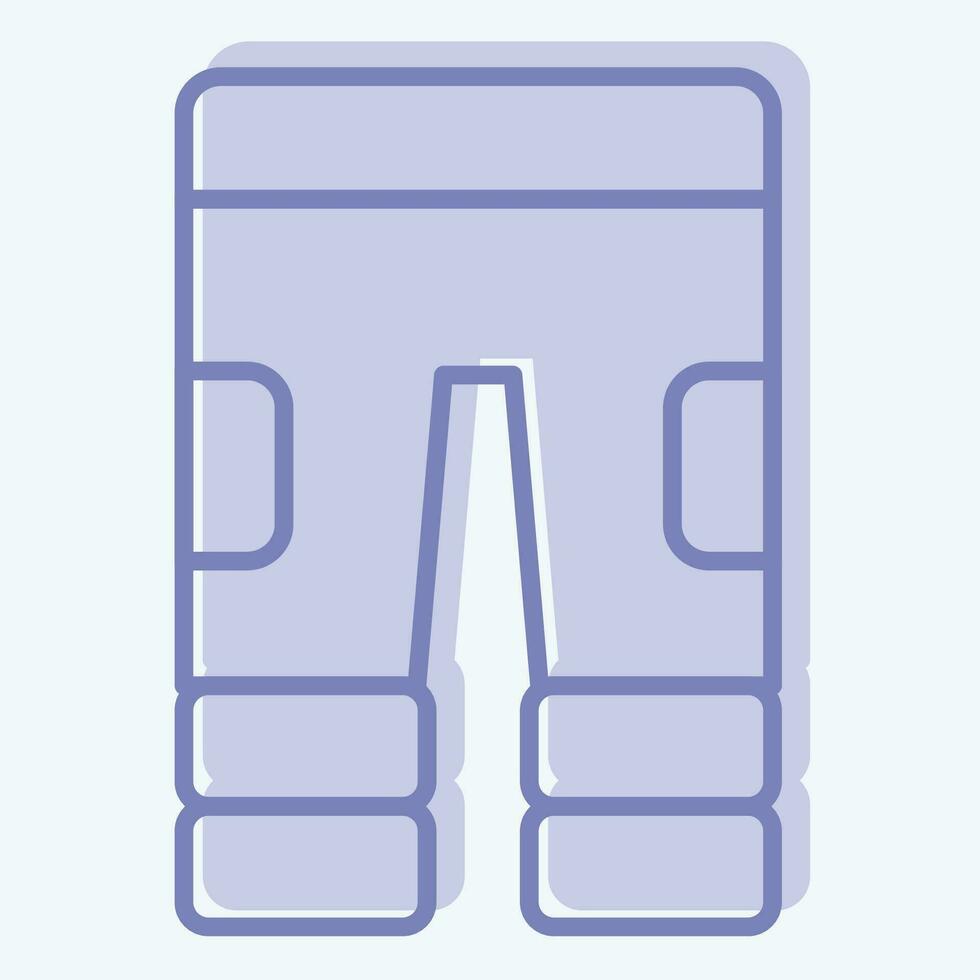 Icon Hiking Pants. related to Backpacker symbol. two tone style. simple design editable. simple illustration vector