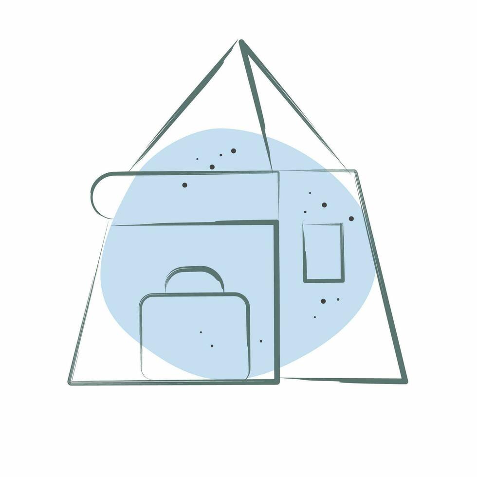 Icon Tent. related to Backpacker symbol. Color Spot Style. simple design editable. simple illustration vector