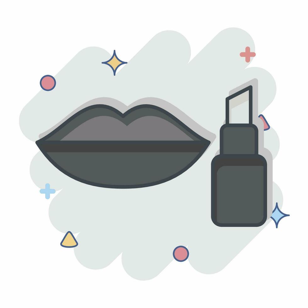 Icon Lip Balm. related to Backpacker symbol. comic style. simple design editable. simple illustration vector