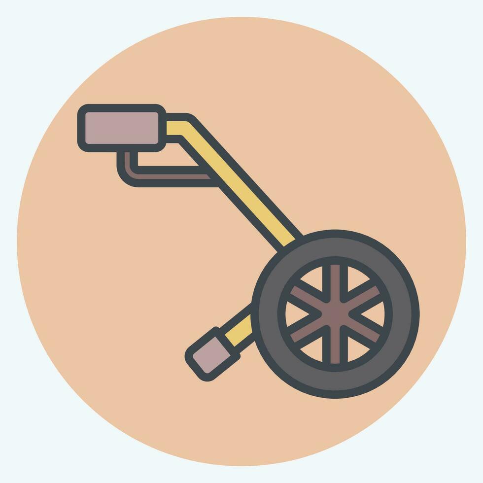 Icon Measuring Wheel. related to Construction symbol. color mate style. simple design editable. simple illustration vector