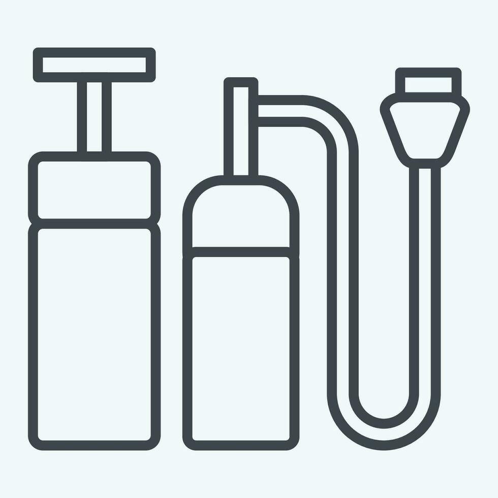 Icon Hand Pump. related to Backpacker symbol. line style. simple design editable. simple illustration vector