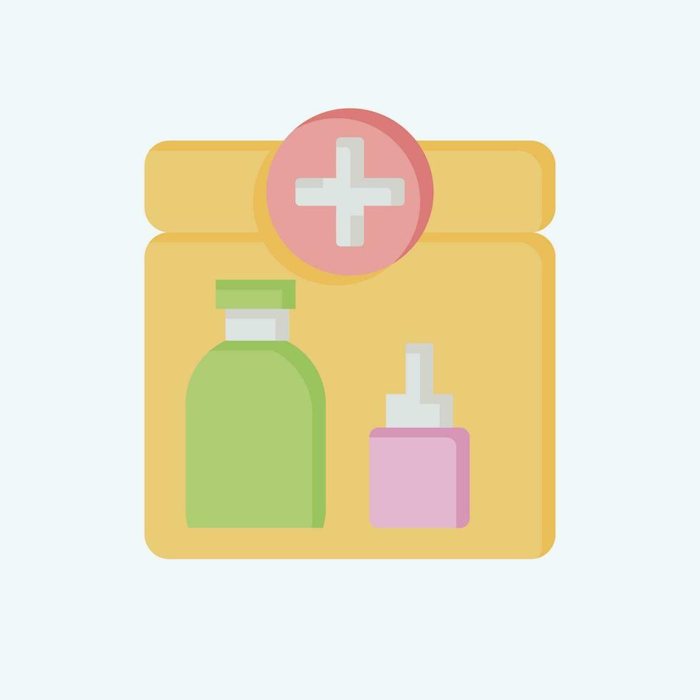 Icon First Aid Kit. related to Backpacker symbol. flat style. simple design editable. simple illustration vector