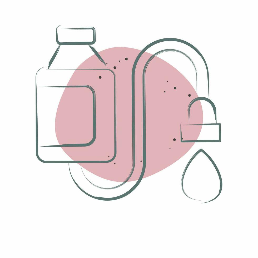 Icon Water Filter. related to Backpacker symbol. Color Spot Style. simple design editable. simple illustration vector