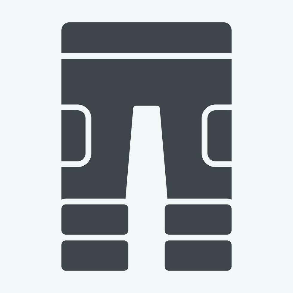 Icon Hiking Pants. related to Backpacker symbol. glyph style. simple design editable. simple illustration vector