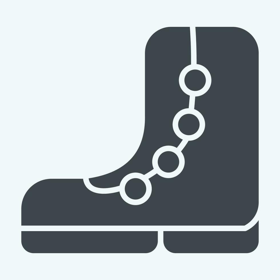 Icon Hiking Boots. related to Backpacker symbol. glyph style. simple design editable. simple illustration vector