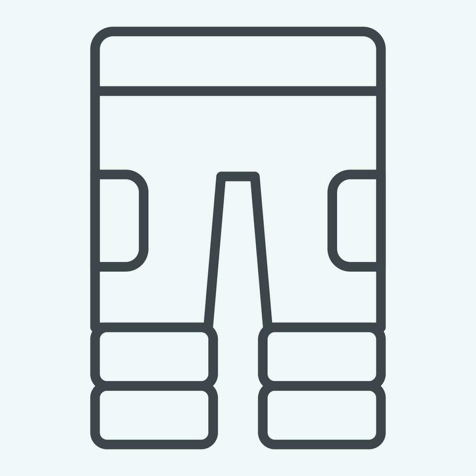 Icon Hiking Pants. related to Backpacker symbol. line style. simple design editable. simple illustration vector