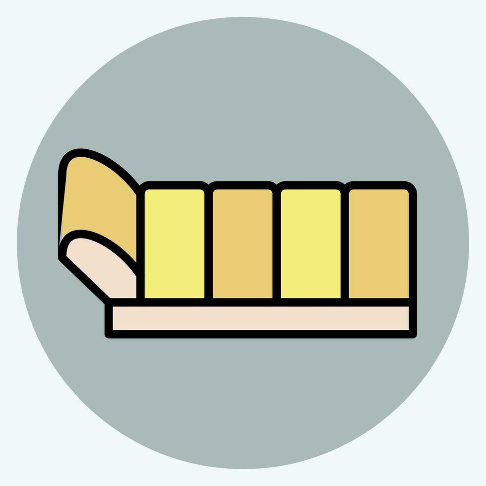 Icon Sleeping Bed. related to Backpacker symbol. color mate style. simple design editable. simple illustration vector