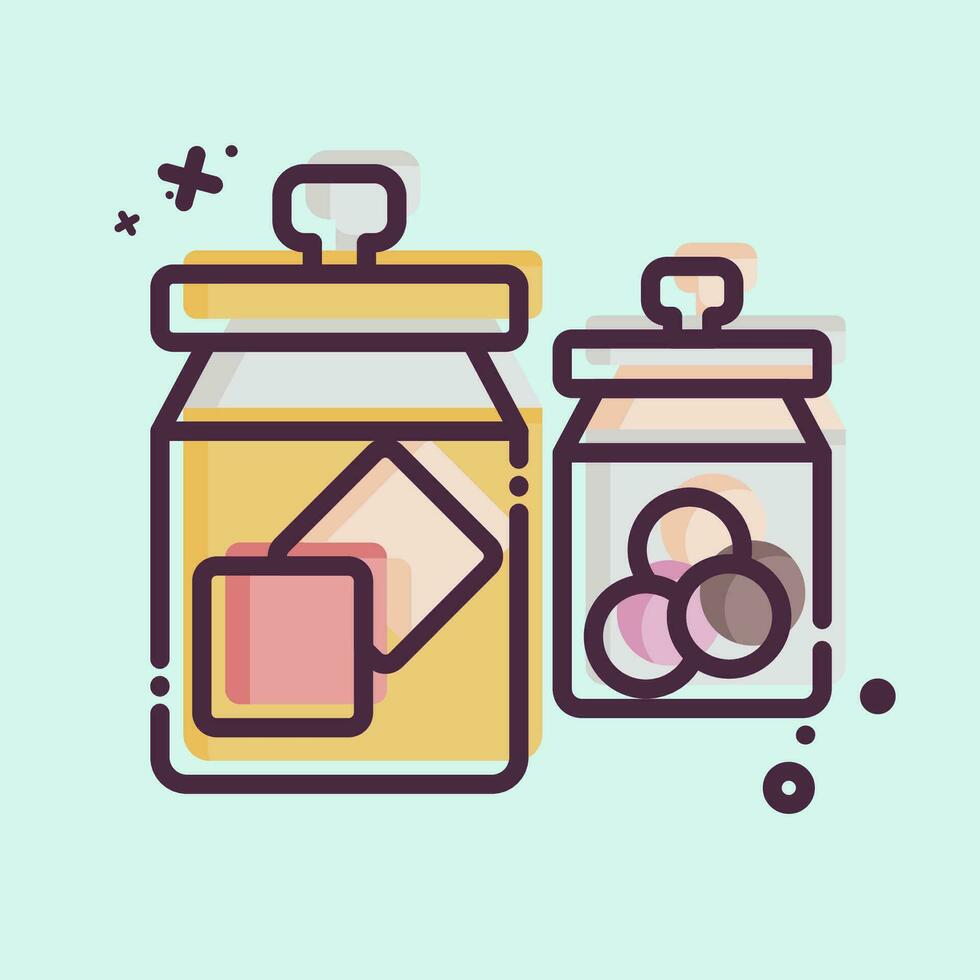 Icon Canister. related to Backpacker symbol. MBE style. simple design editable. simple illustration vector