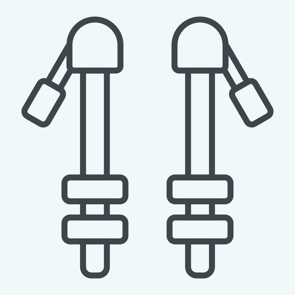 Icon Trekking Poles. related to Backpacker symbol. line style. simple design editable. simple illustration vector