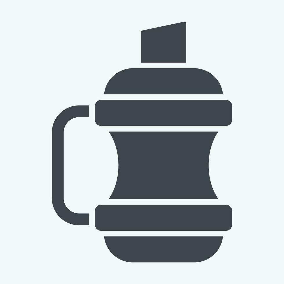 Icon Water Bottles. related to Backpacker symbol. glyph style. simple design editable. simple illustration vector