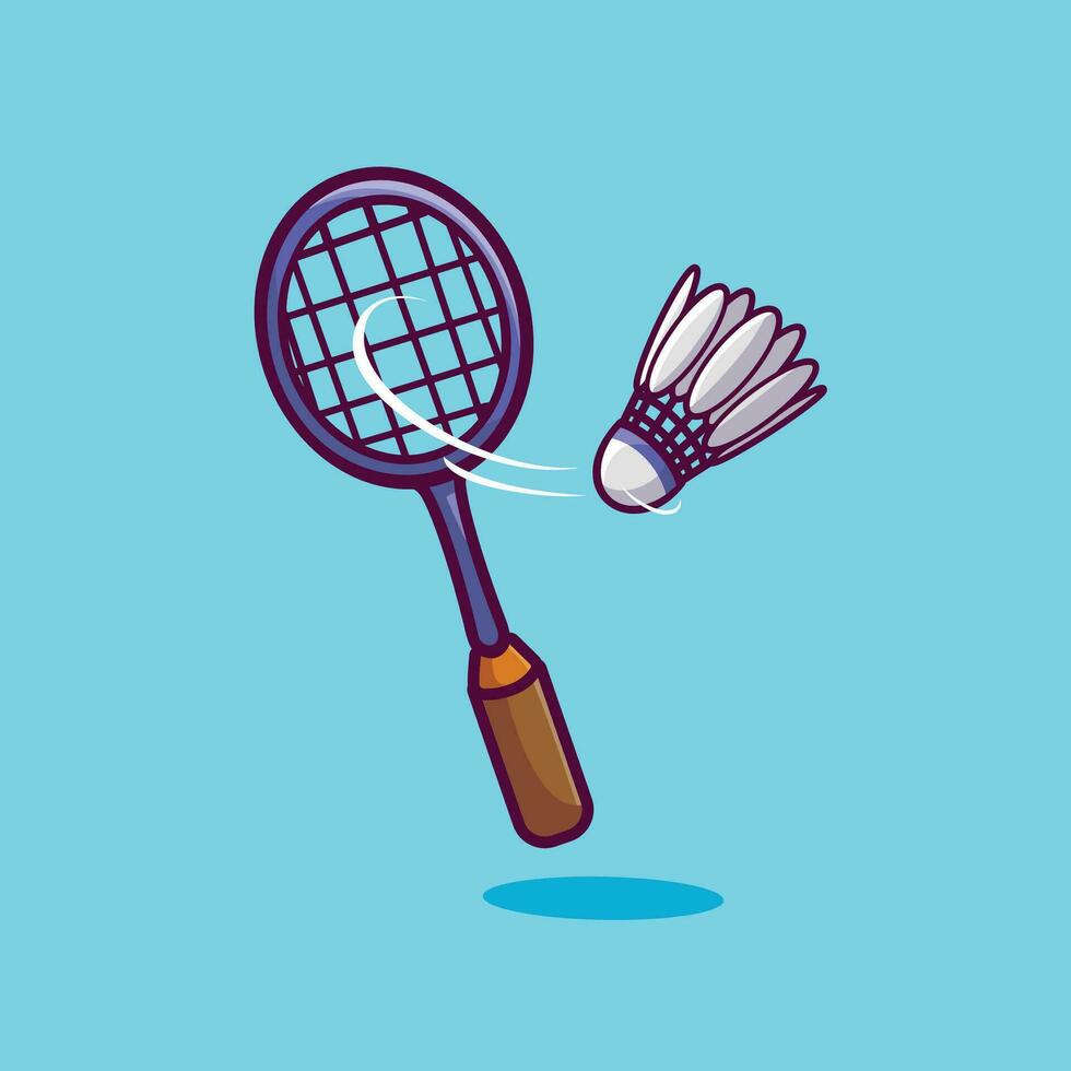 Badminton and shuttlecock vector illustration